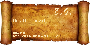 Bradl Izmael névjegykártya